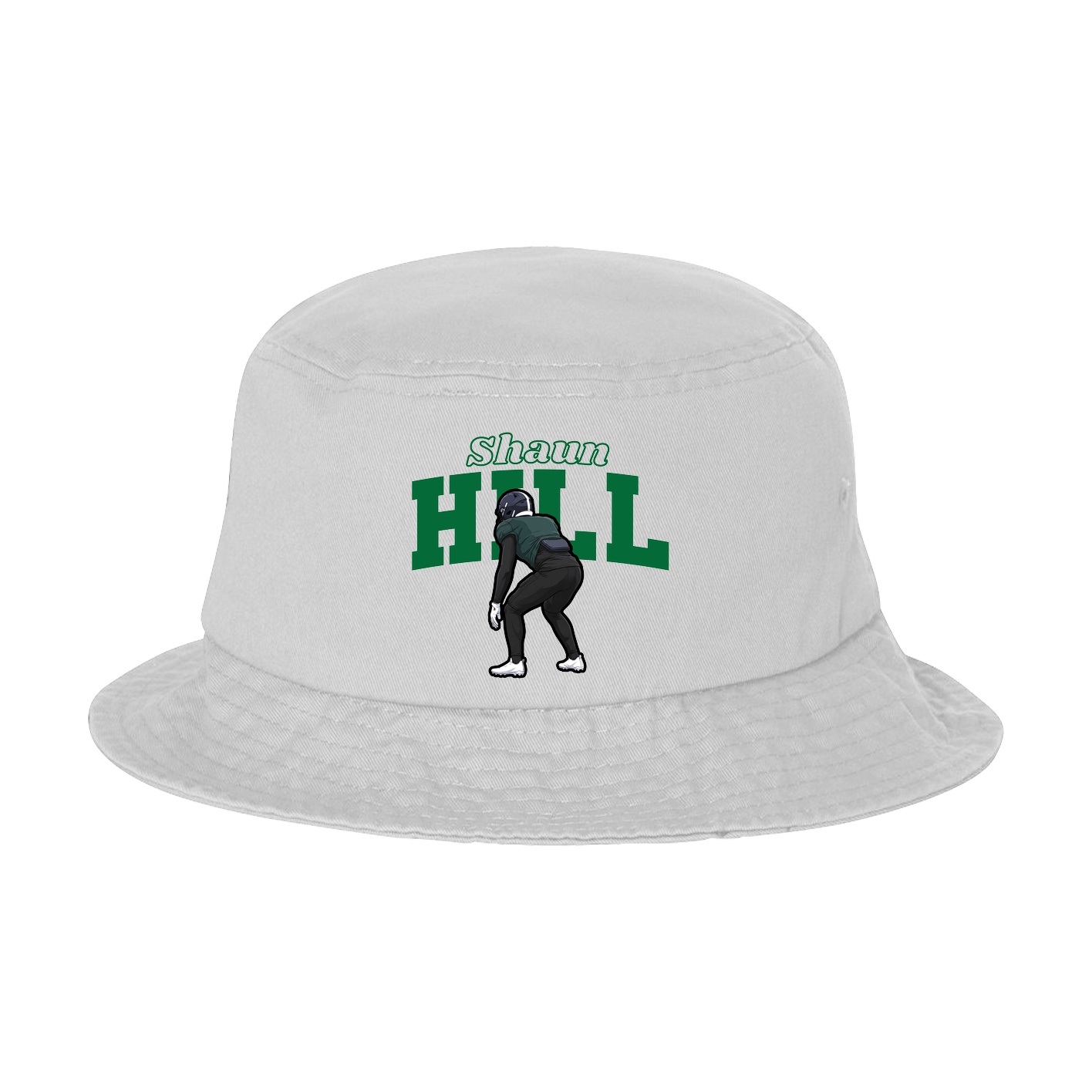 Bucket Cap — Name Arch in White