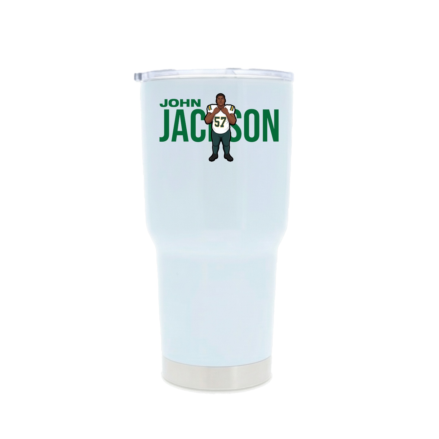 30oz Stainless Steel Tumbler — Player Name in White
