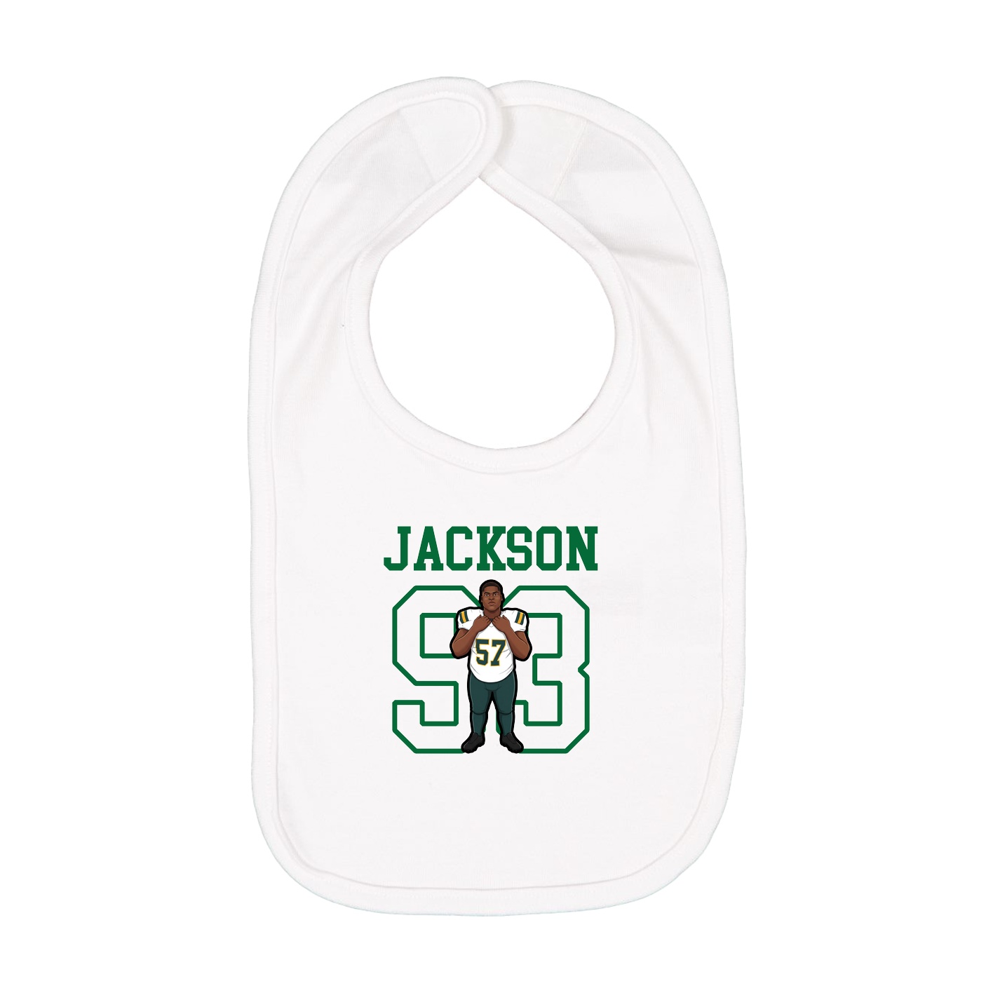 Infant Bib — Shirsey in White