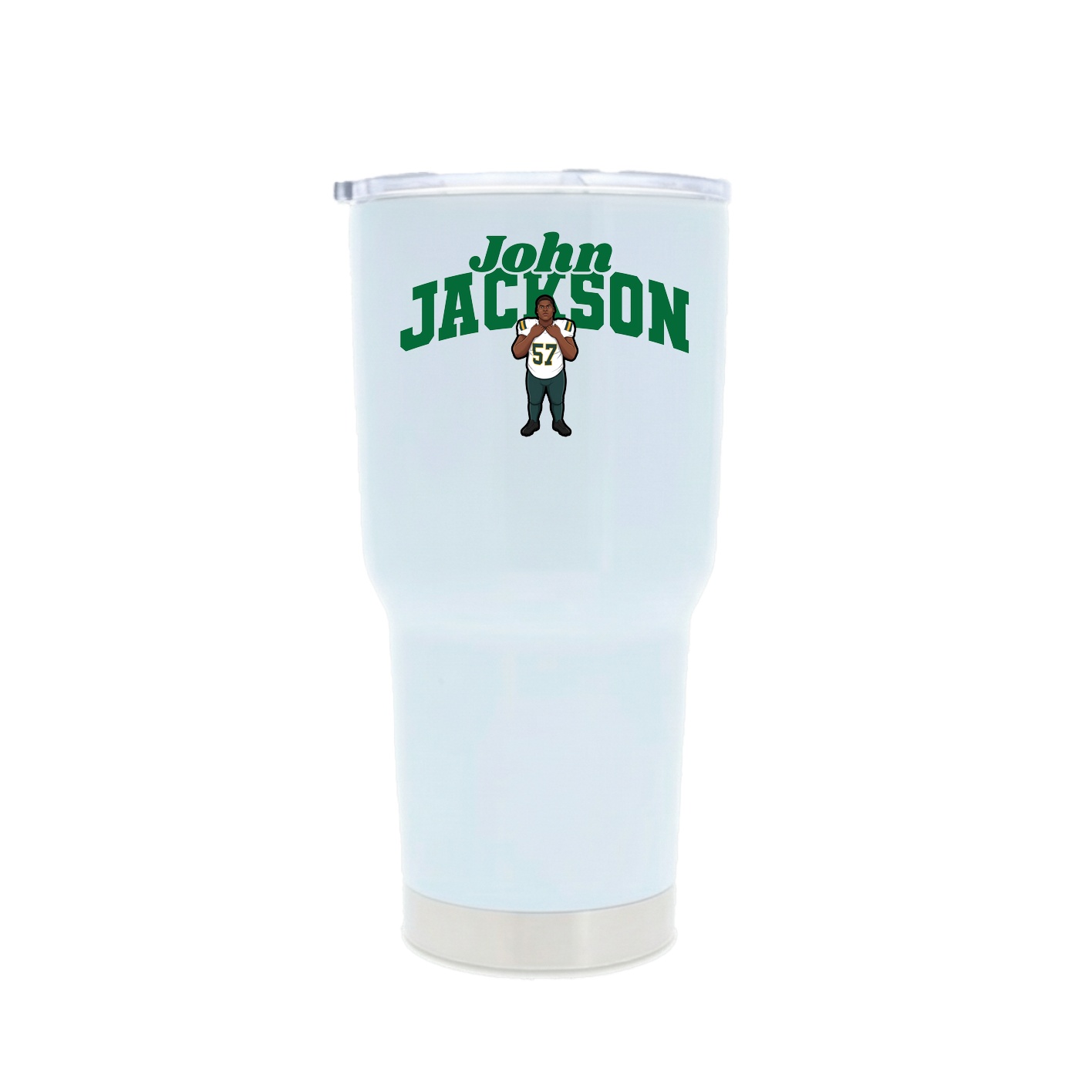 30oz Stainless Steel Tumbler — Signature Arch in White