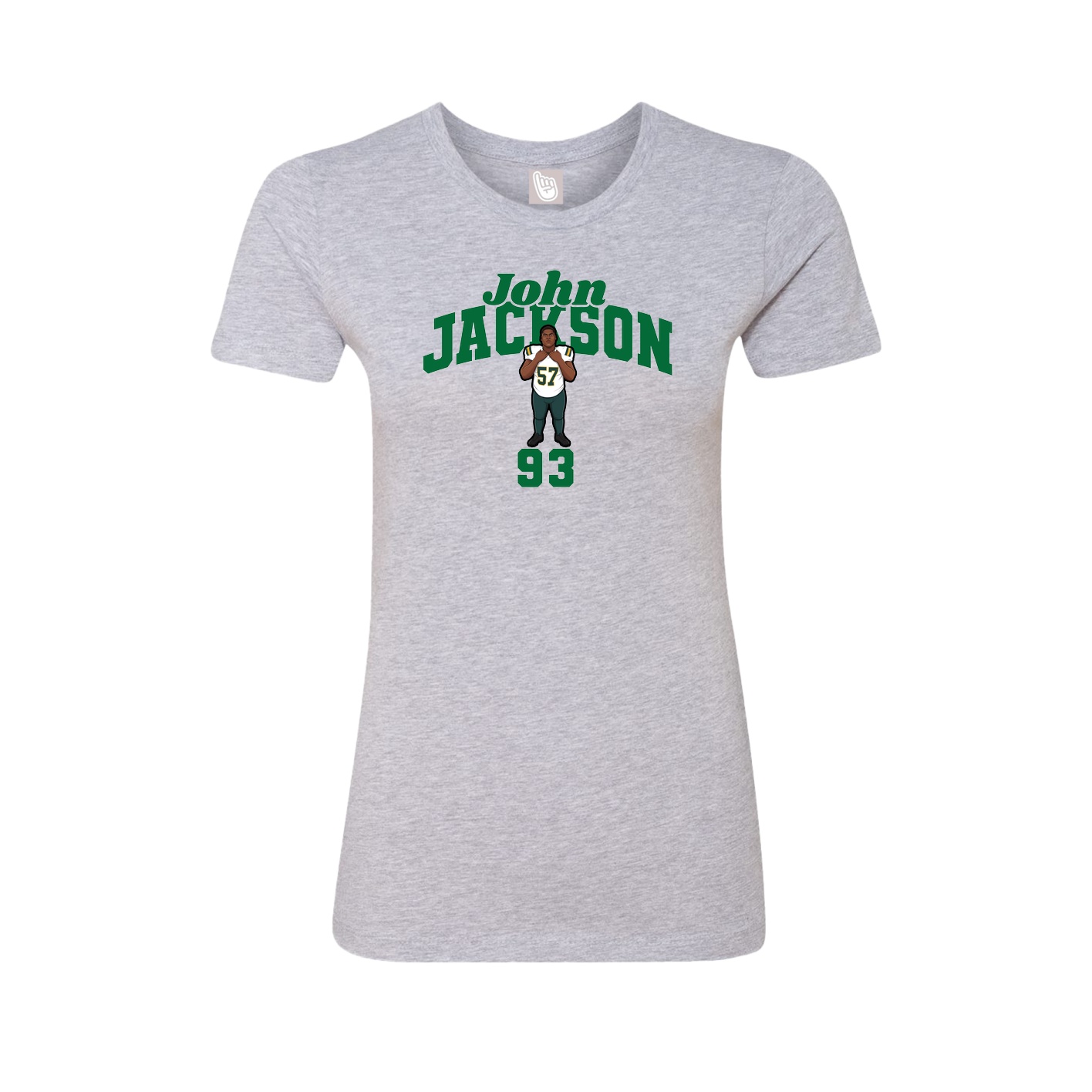 Fitted Women's Tee — Signature Arch in Grey