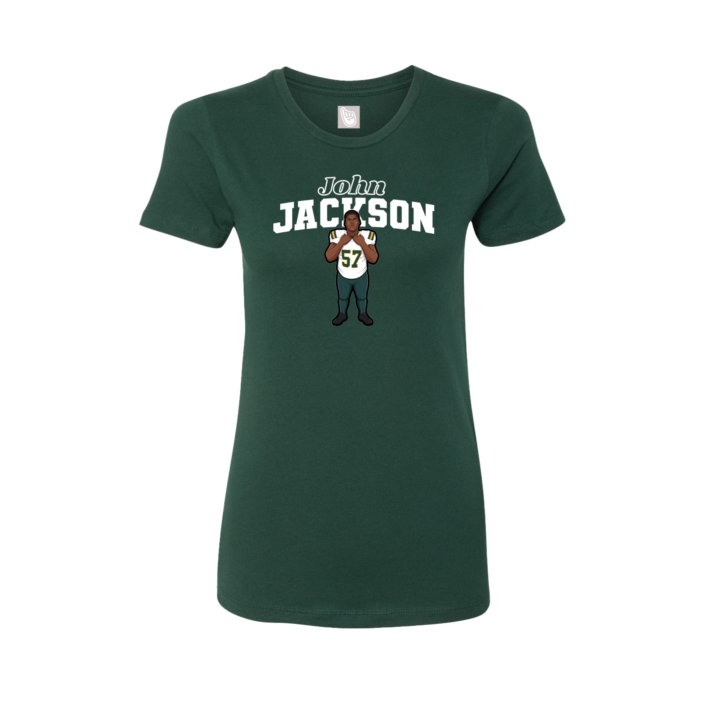 Womens Tee — Name Arch in Green