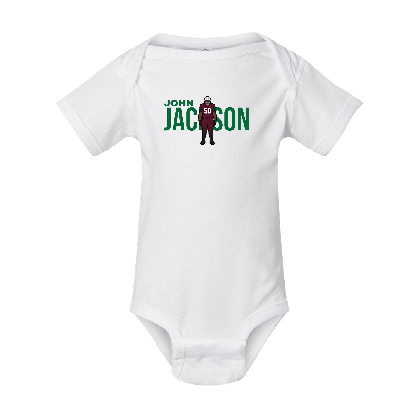 Baby Onesie — Player Name in White
