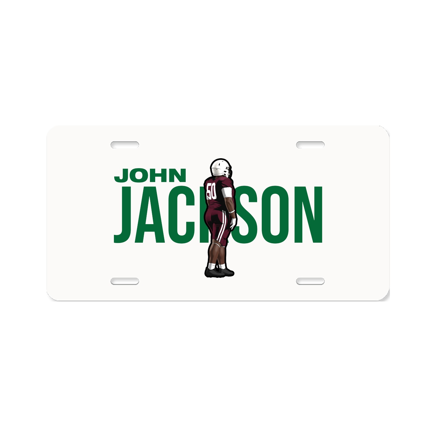License Plate — Player Name in Classic