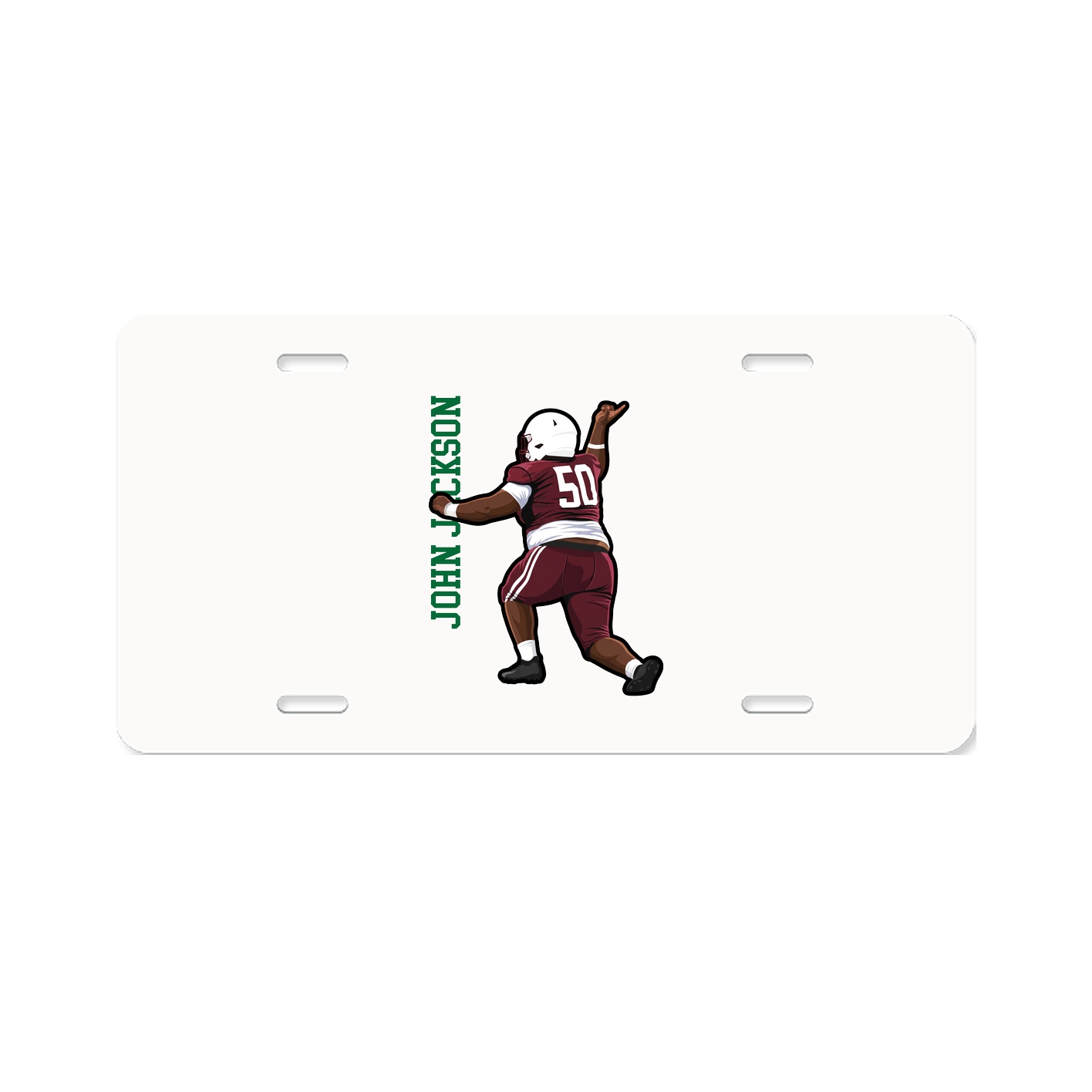 License Plate — Name Vertical in Classic