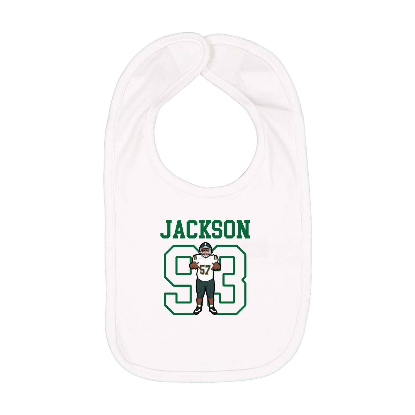 Infant Bib — Shirsey in White