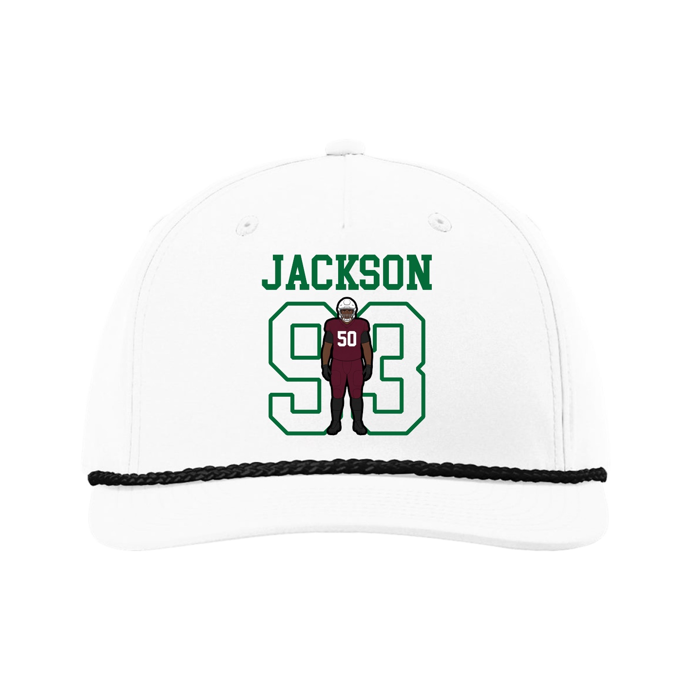 Five-Panel Classic Rope Cap — Shirsey in White