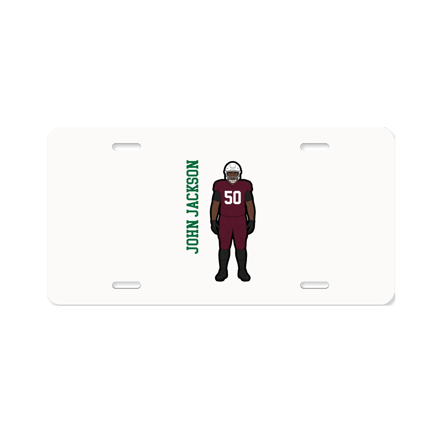 License Plate — Name Vertical in Classic