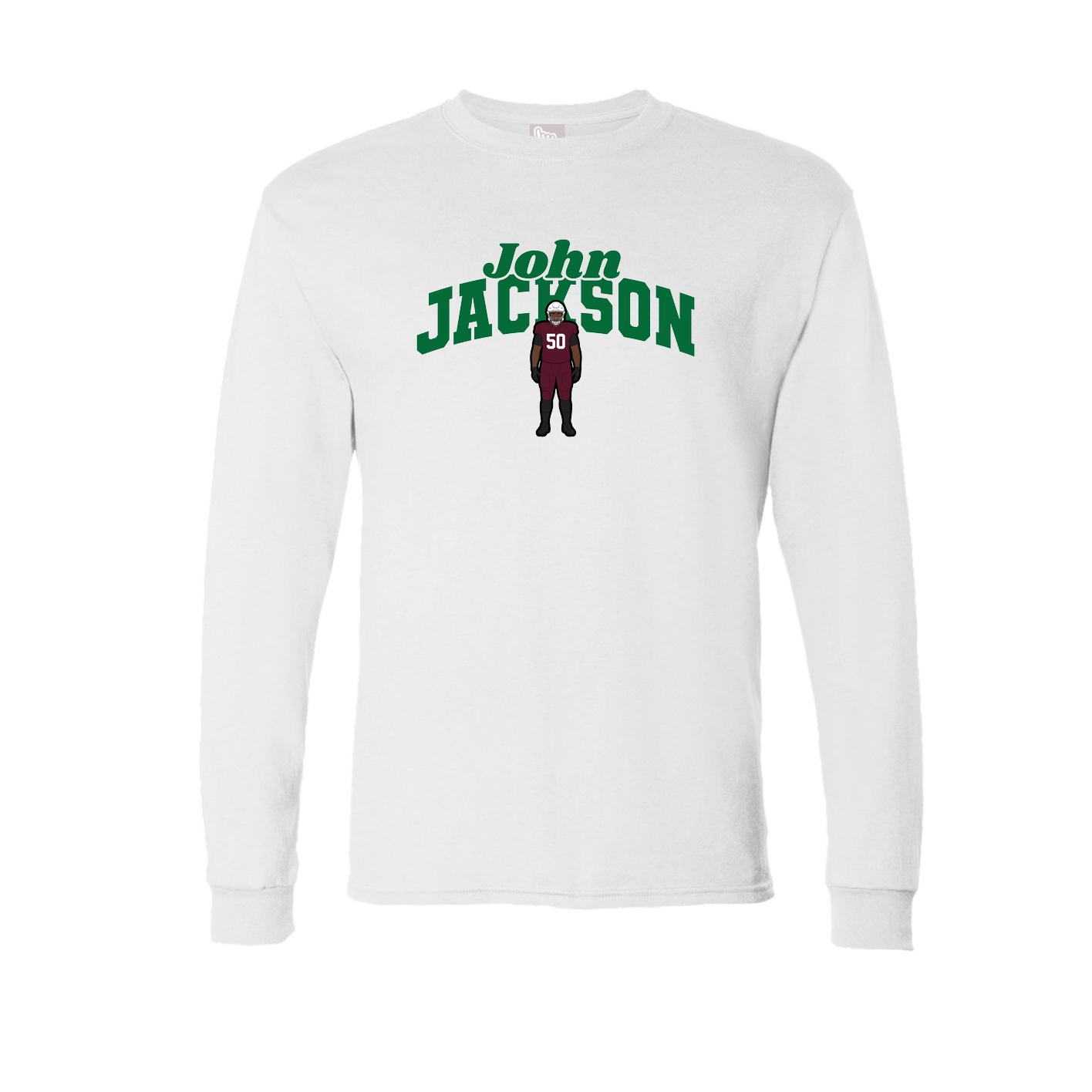 Long Sleeve Tee — Signature Arch in White