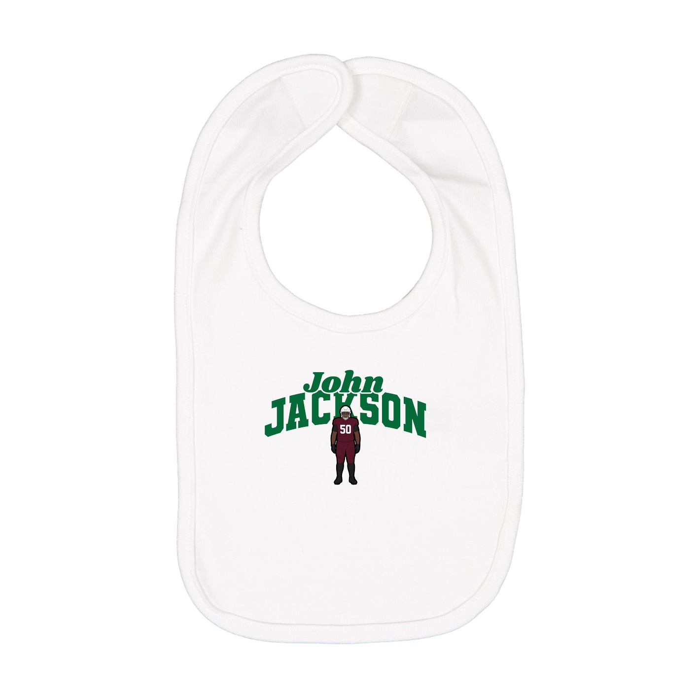 Infant Bib — Signature Arch in White