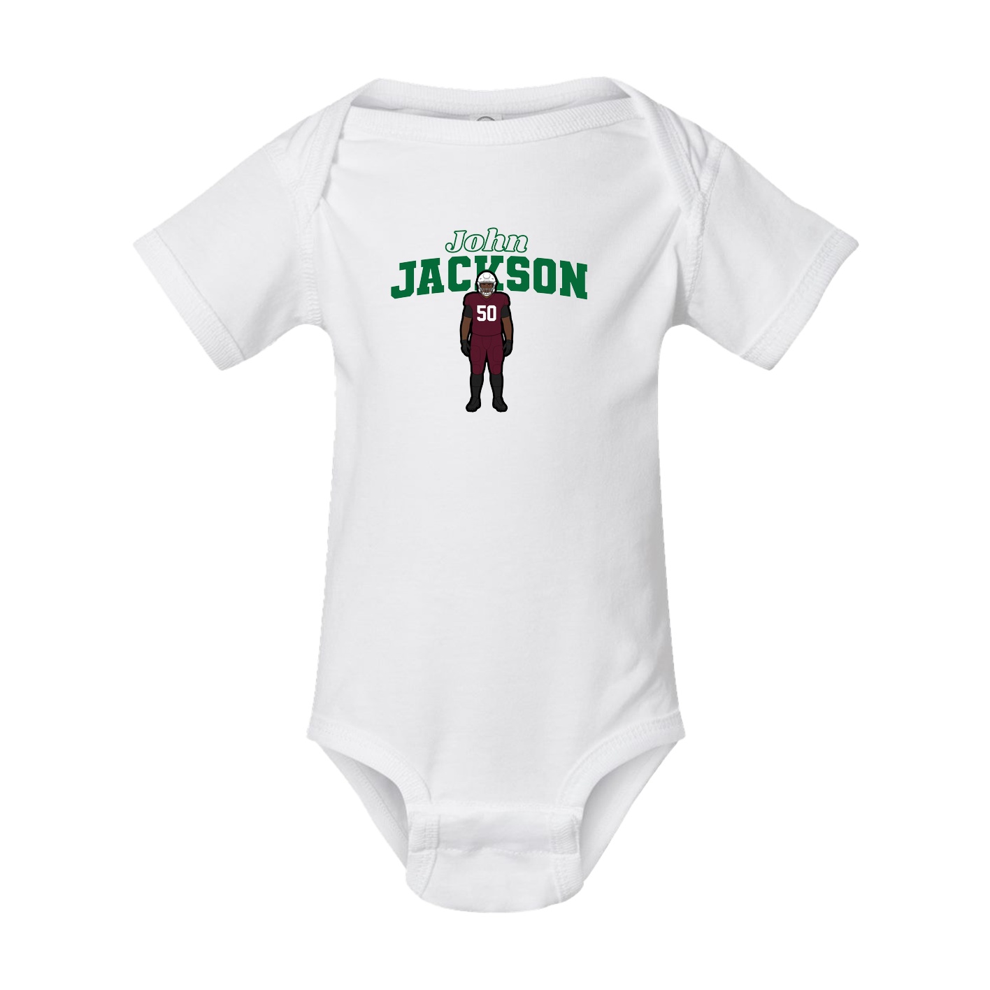 Baby Onesie — Name Arch in White
