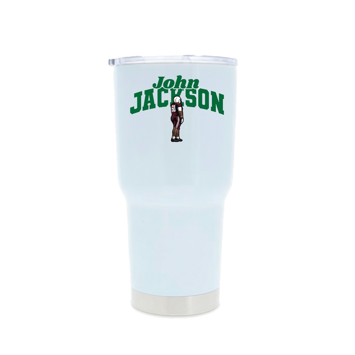 30oz Stainless Steel Tumbler — Signature Arch in White