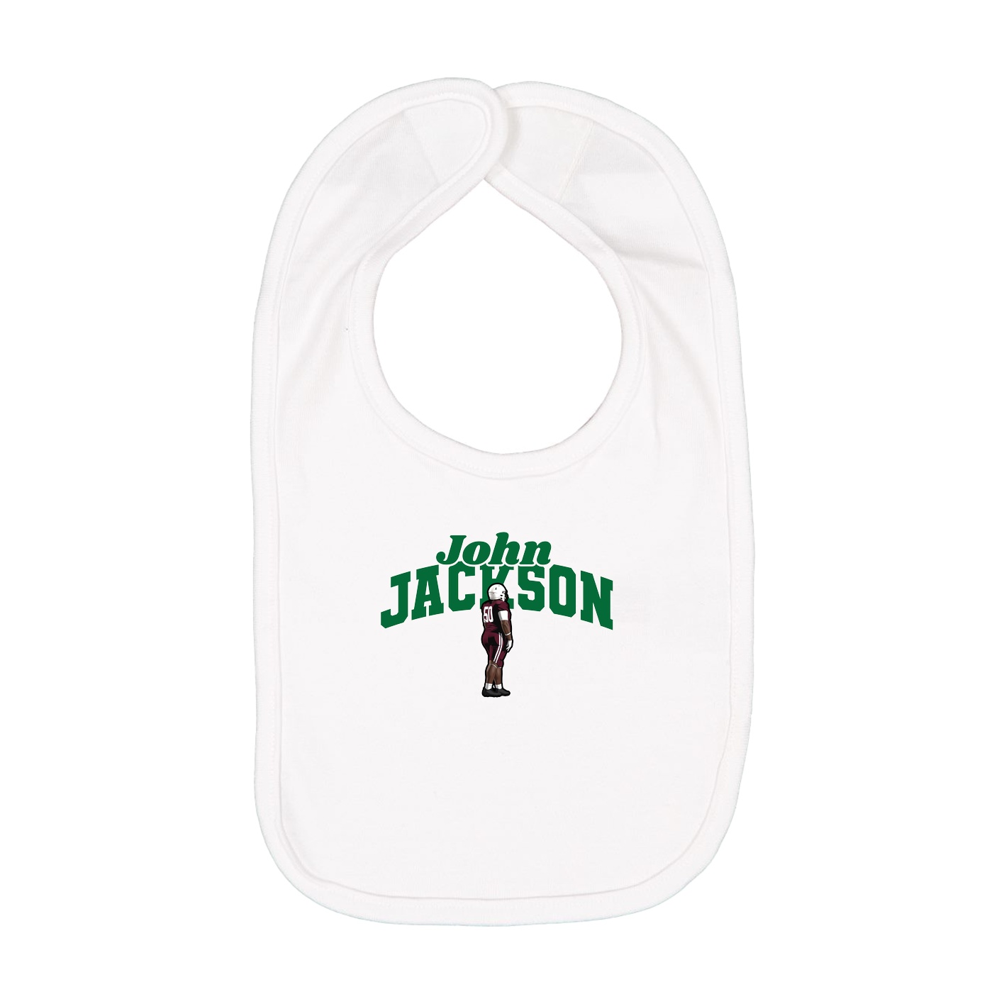Infant Bib — Signature Arch in White