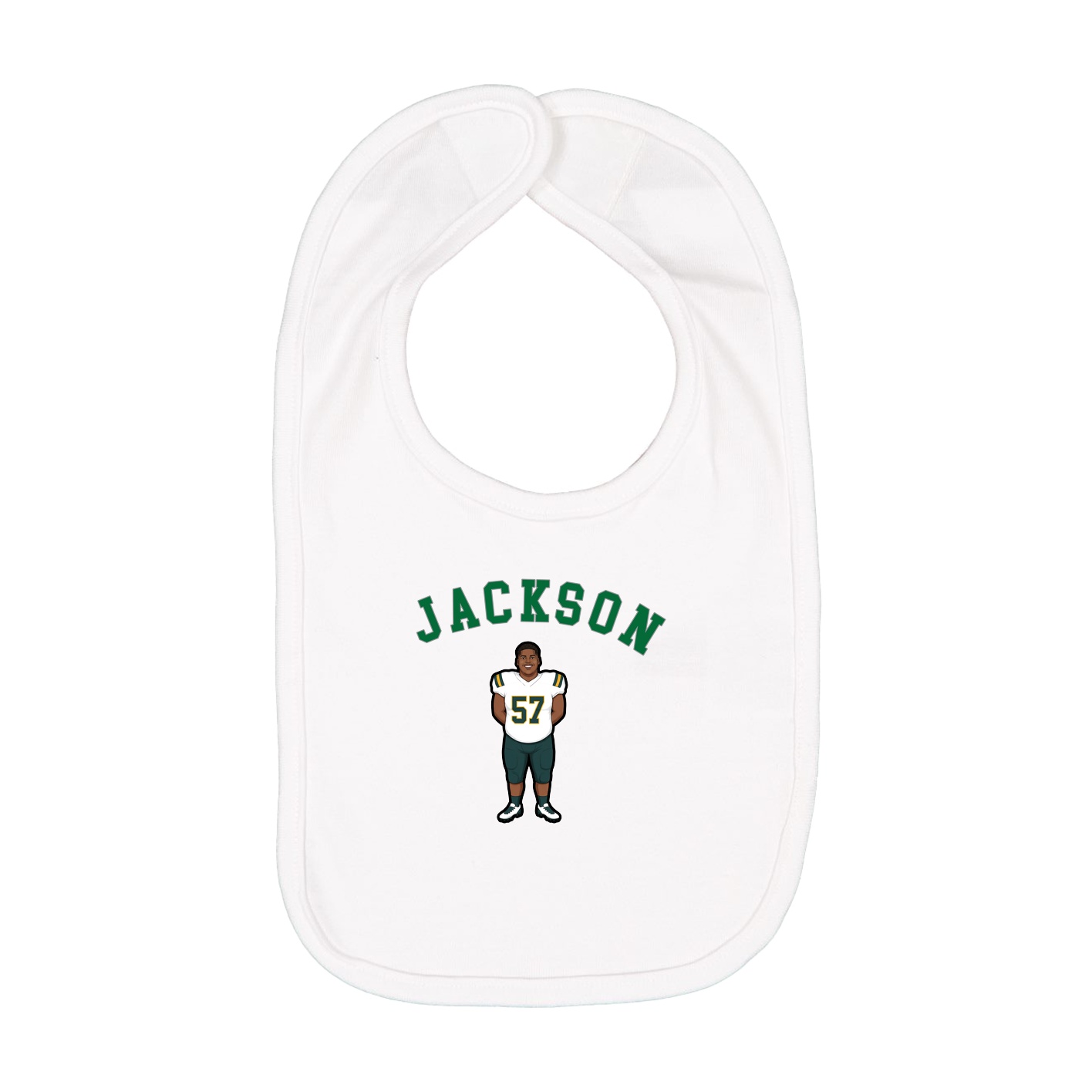 Infant Bib — Shirsey Arch in White