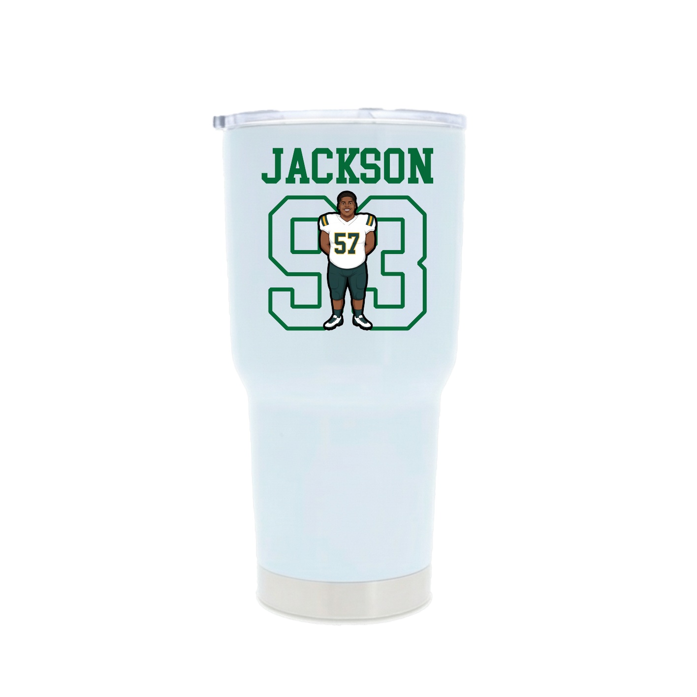 30oz Stainless Steel Tumbler — Shirsey in White