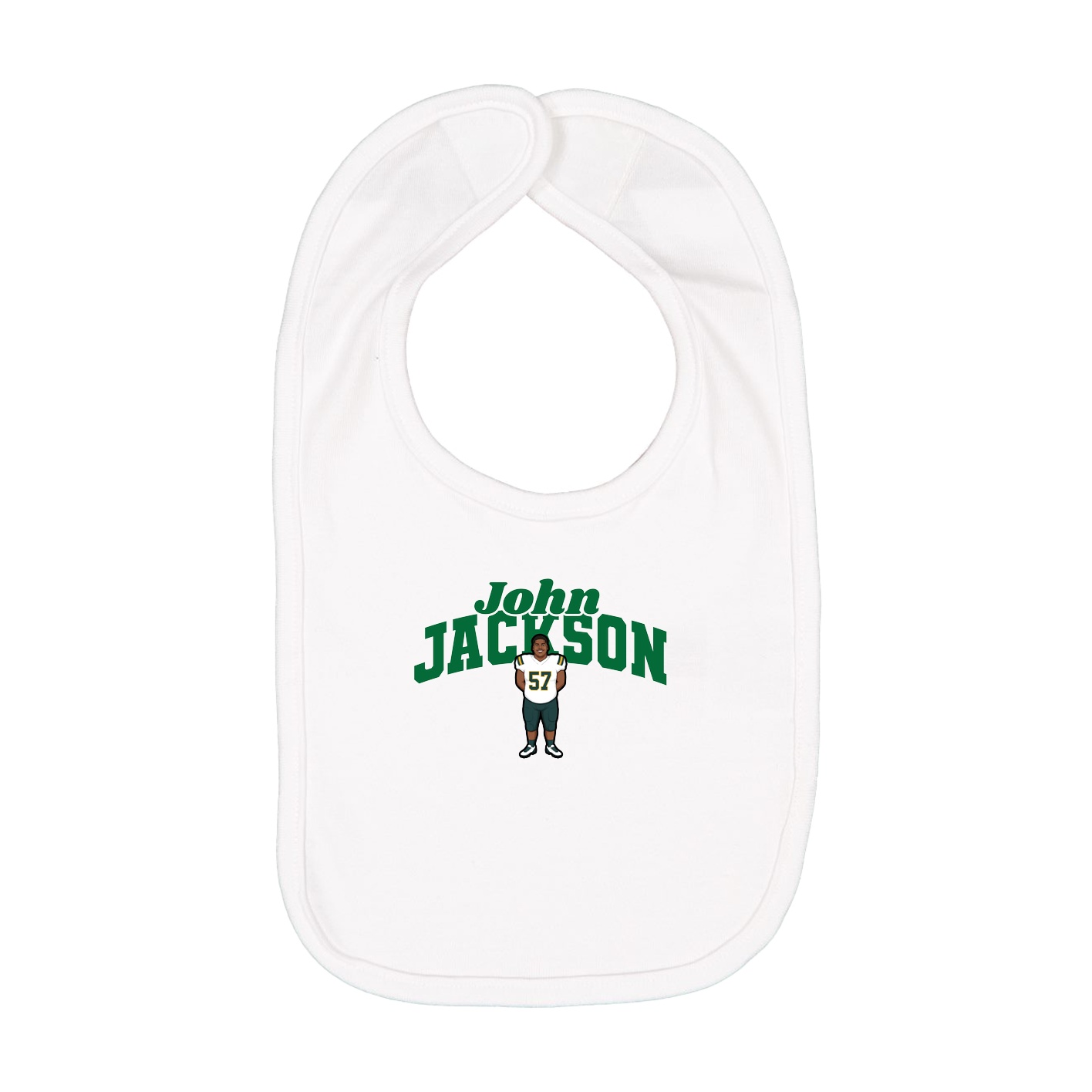 Infant Bib — Signature Arch in White