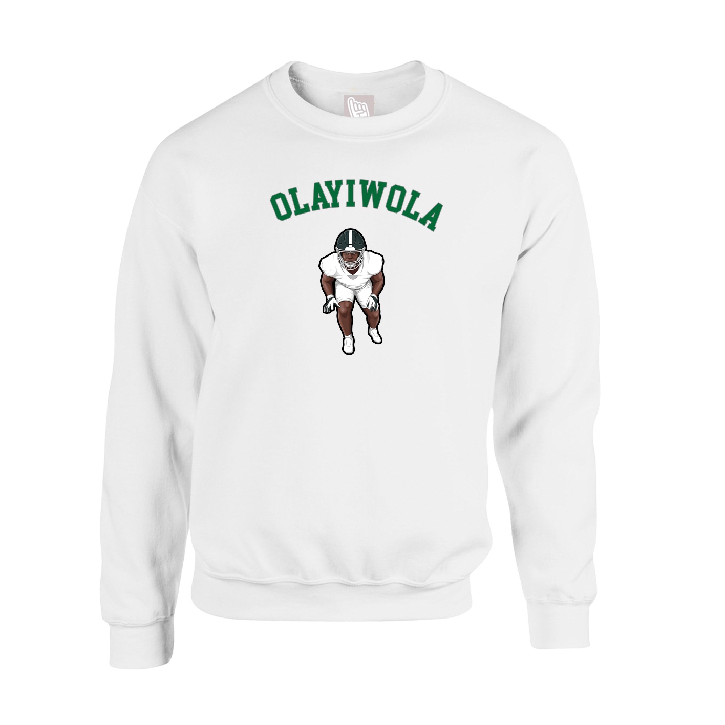Fleece Crew — Shirsey Arch in White