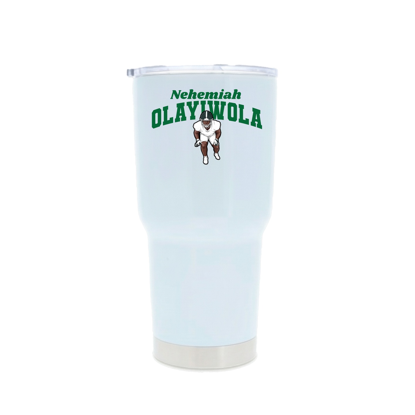 30oz Stainless Steel Tumbler — Signature Arch in White