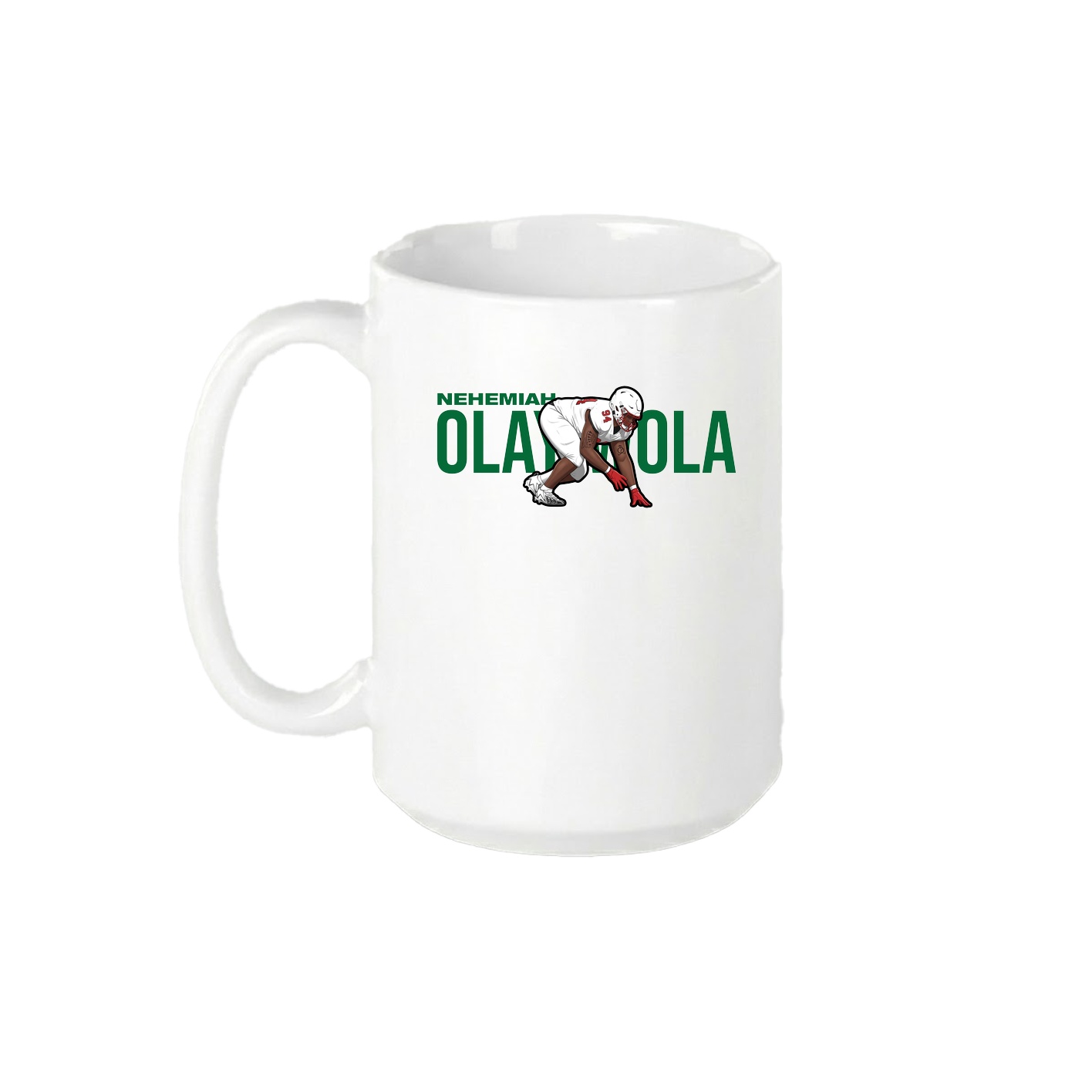 15oz Coffee Mug — Player Name in White