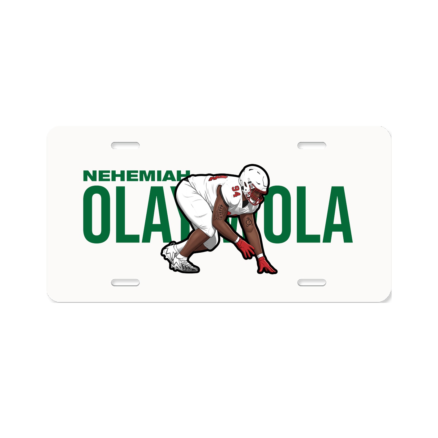 License Plate — Player Name in Classic