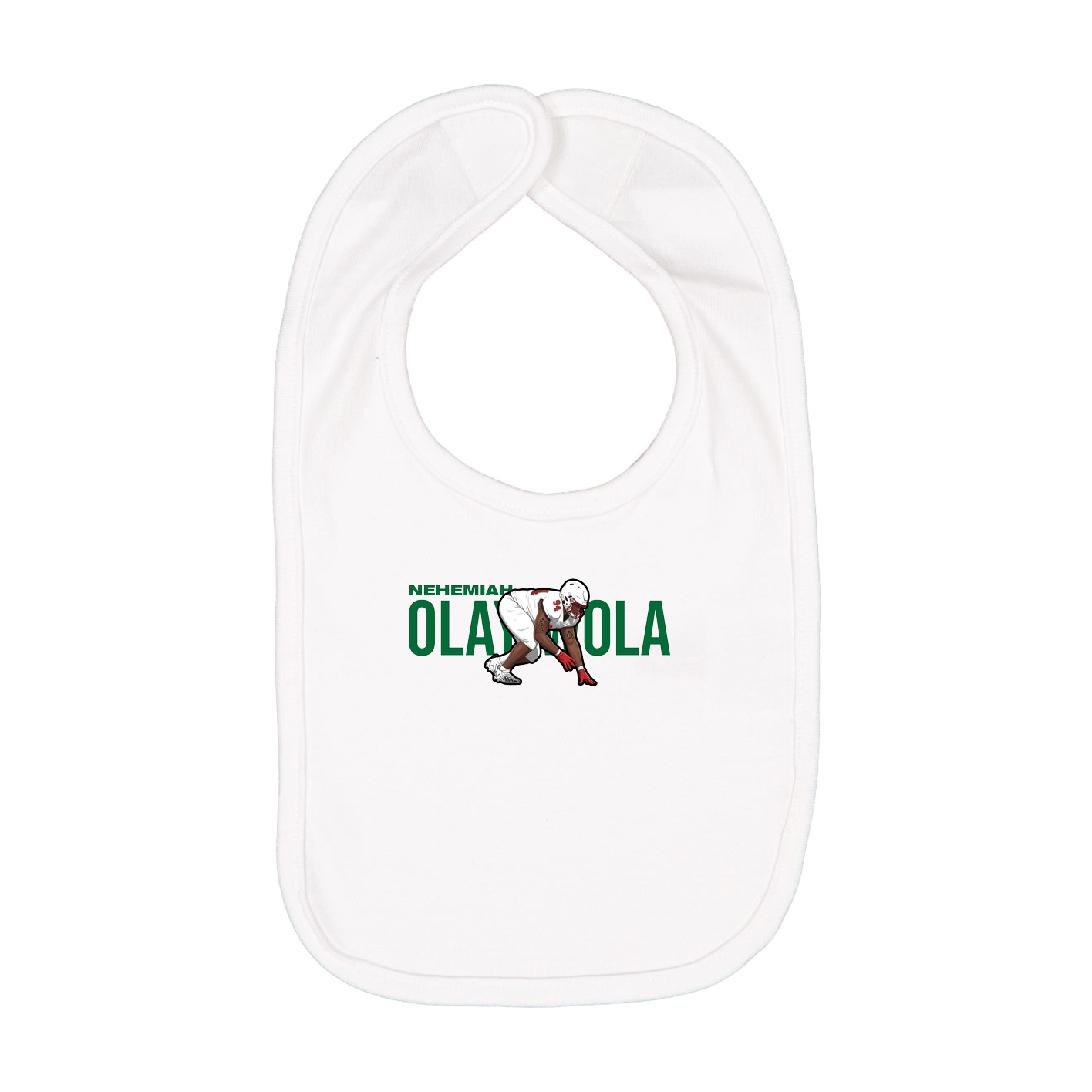 Infant Bib — Player Name in White