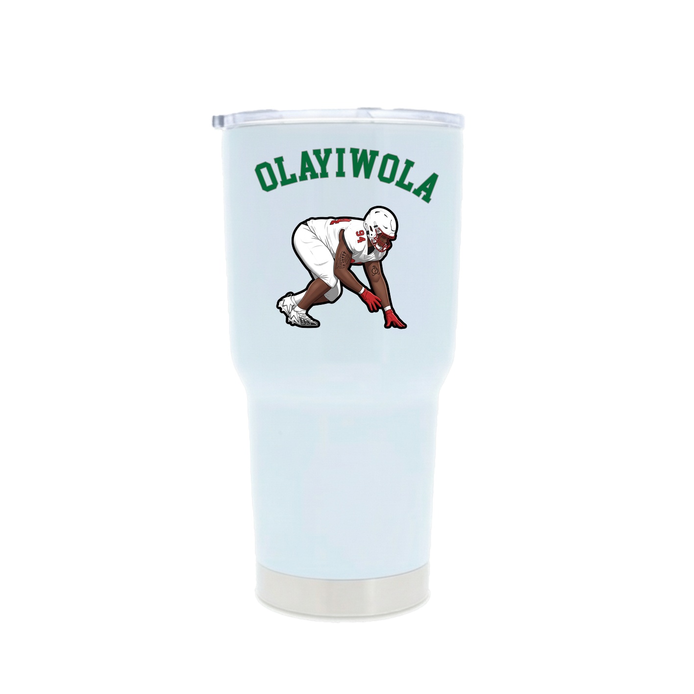 30oz Stainless Steel Tumbler — Shirsey Arch in White