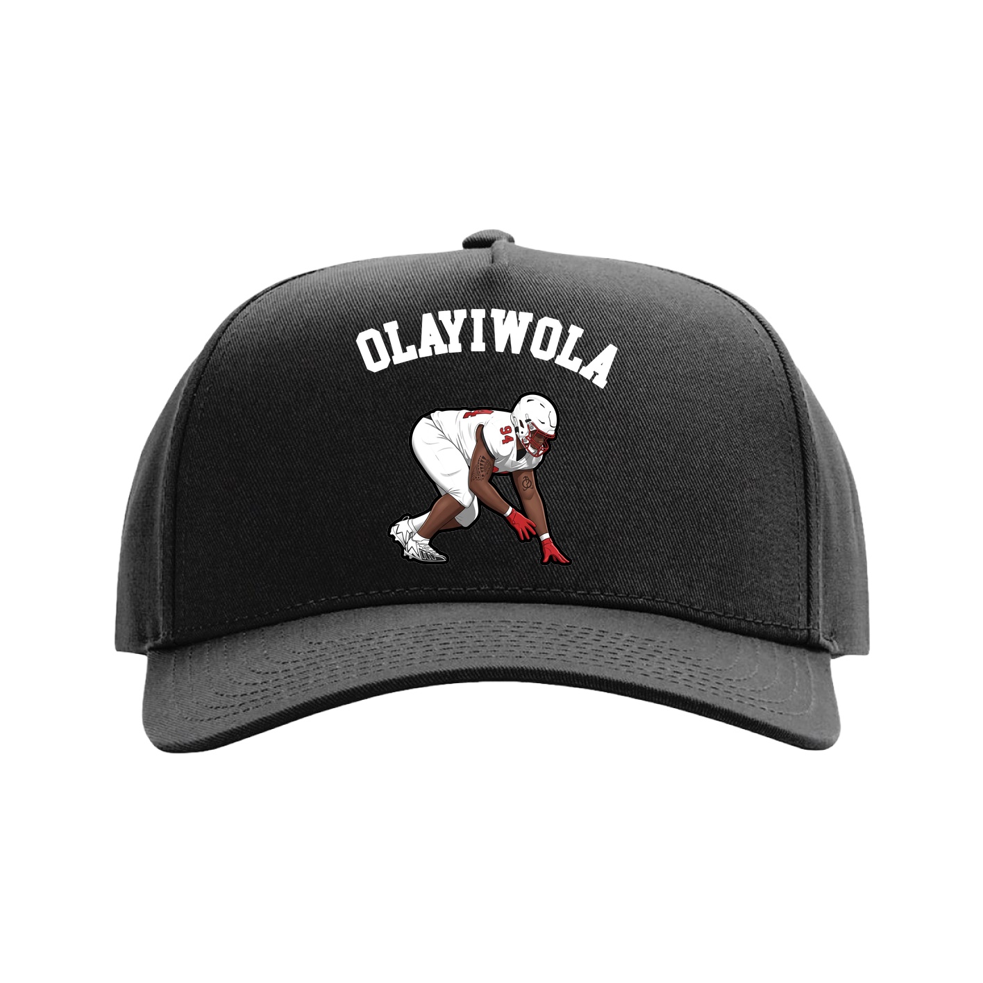 Full Fabric Five-Panel Champ Cap — Shirsey Arch in Black