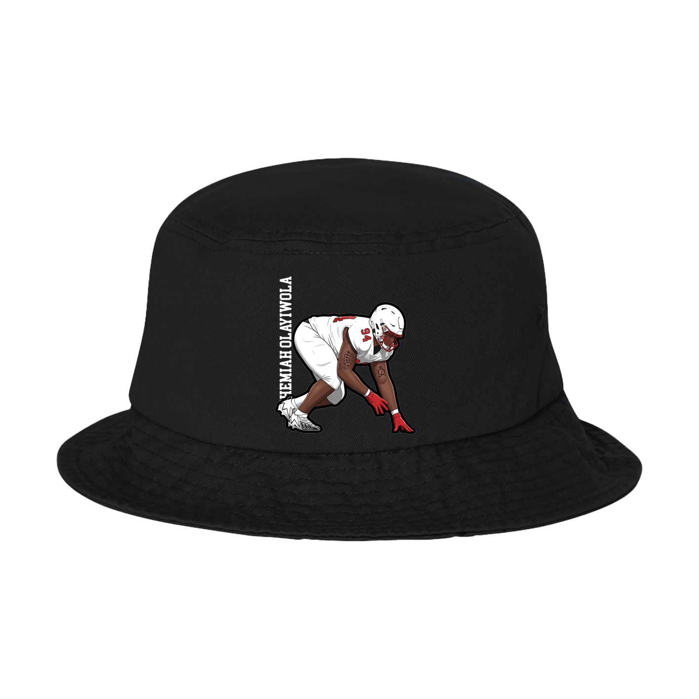 Bucket Cap — Name Vertical in Black