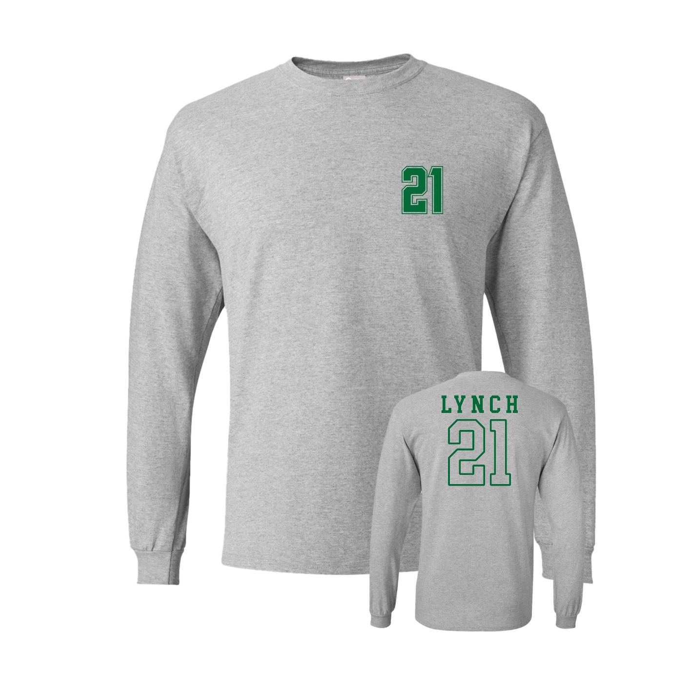 Long Sleeve Tee — Chest Back in Grey