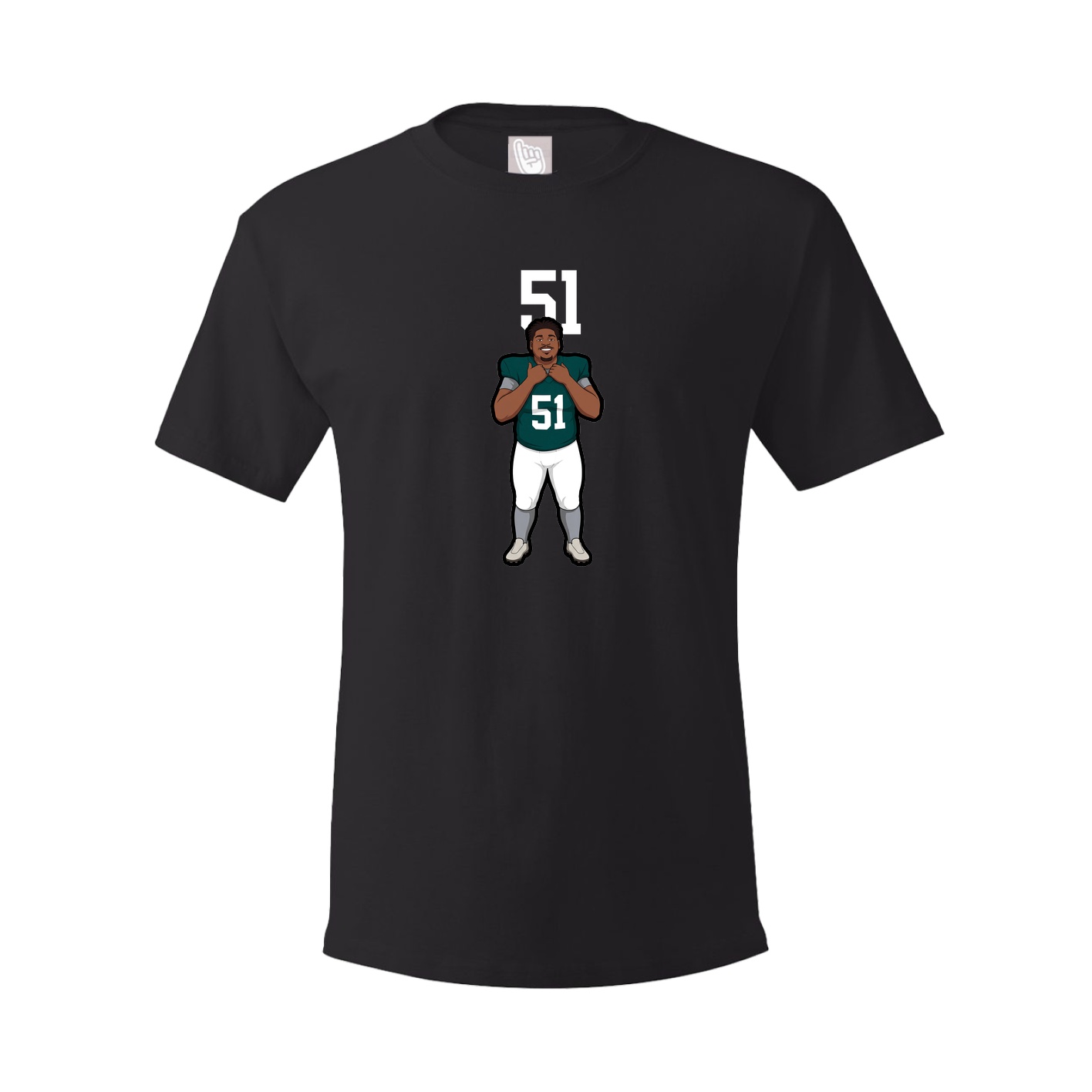Youth Tee — Number Top in Black