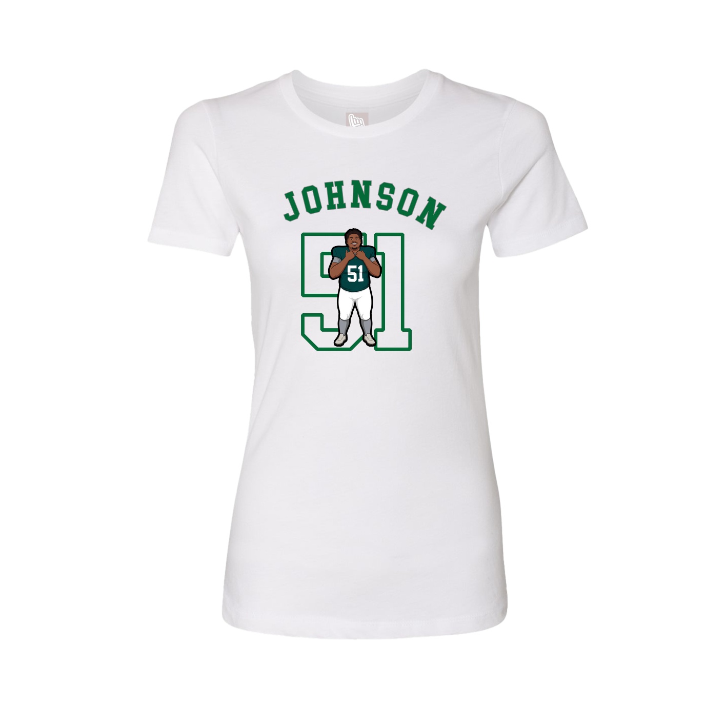 Fitted Women's Tee — Shirsey Arch in White