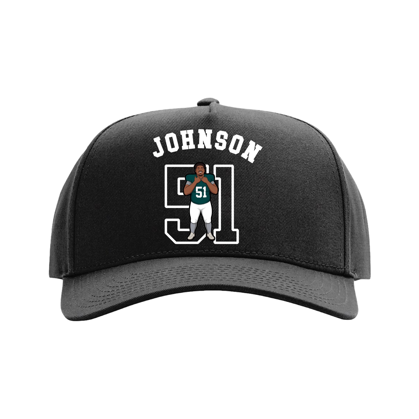 Full Fabric Five-Panel Champ Cap — Shirsey Arch in Black