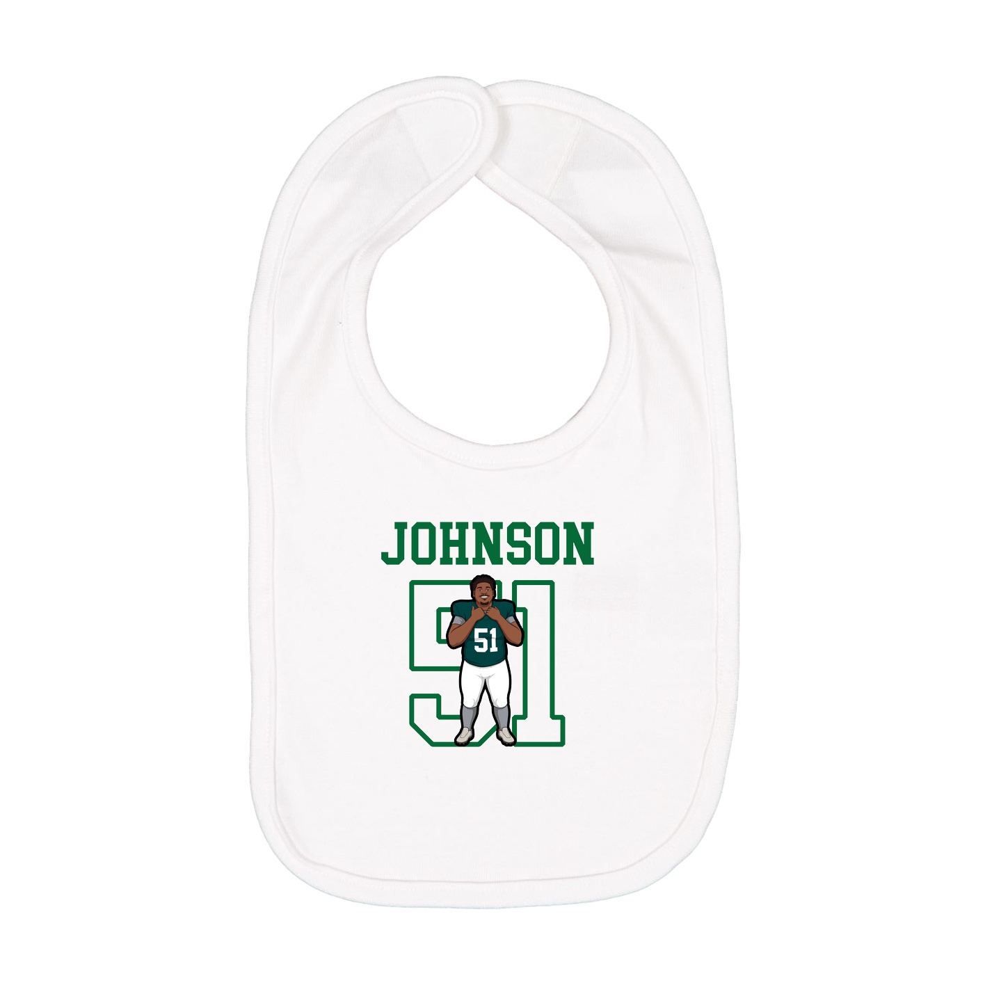 Infant Bib — Shirsey in White