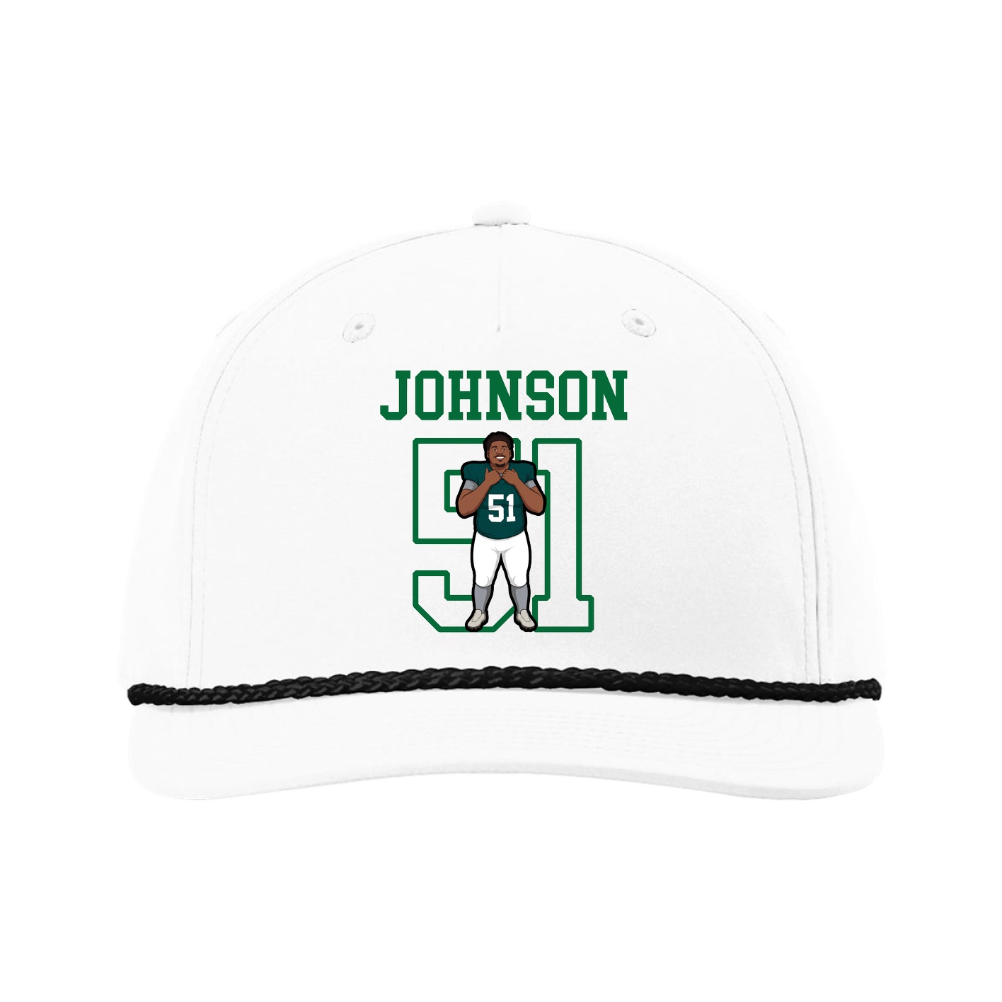 Five-Panel Classic Rope Cap — Shirsey in White