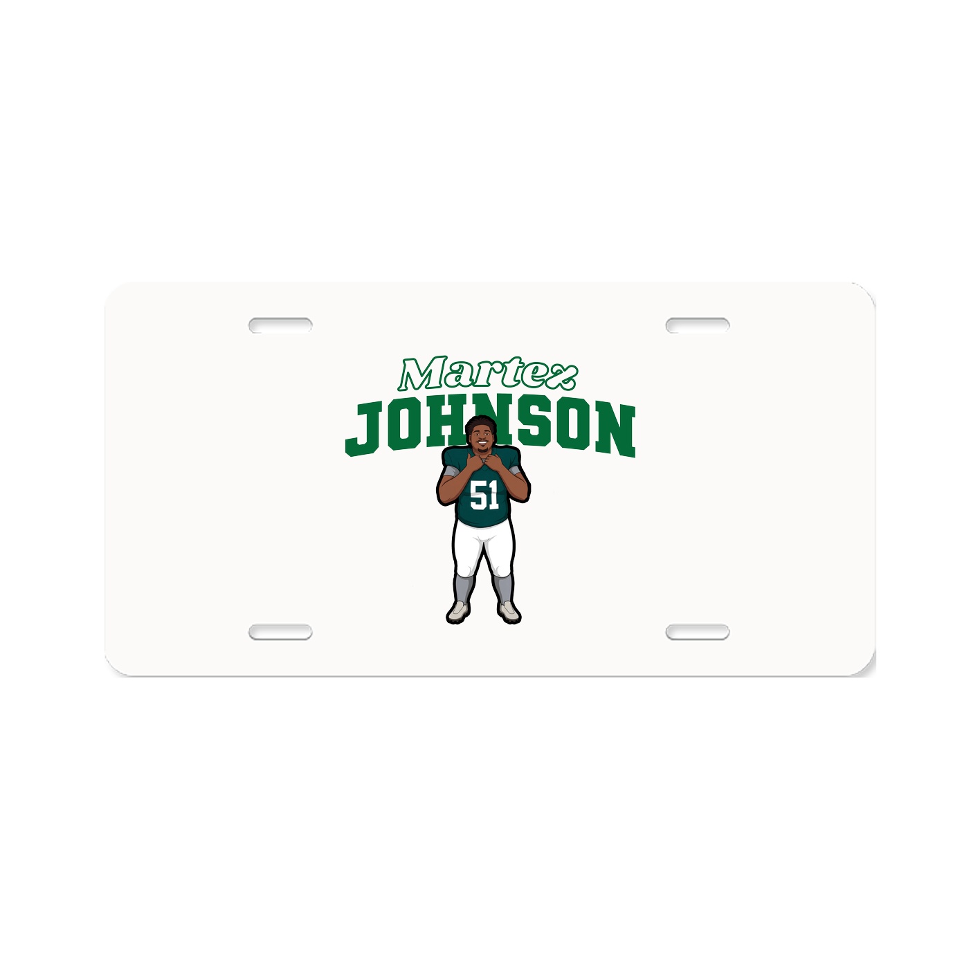 License Plate — Name Arch in Classic