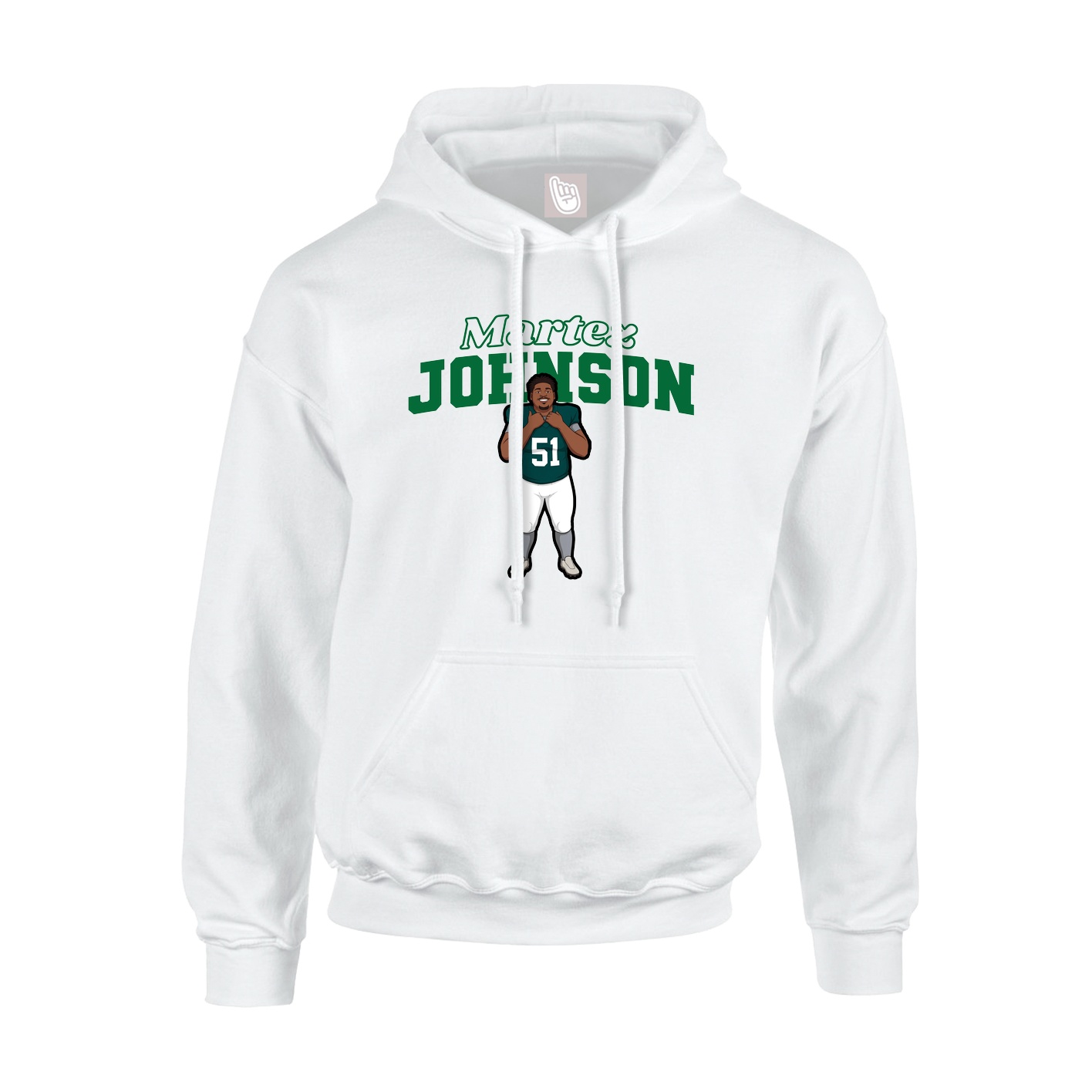 Hoodie — Name Arch in White