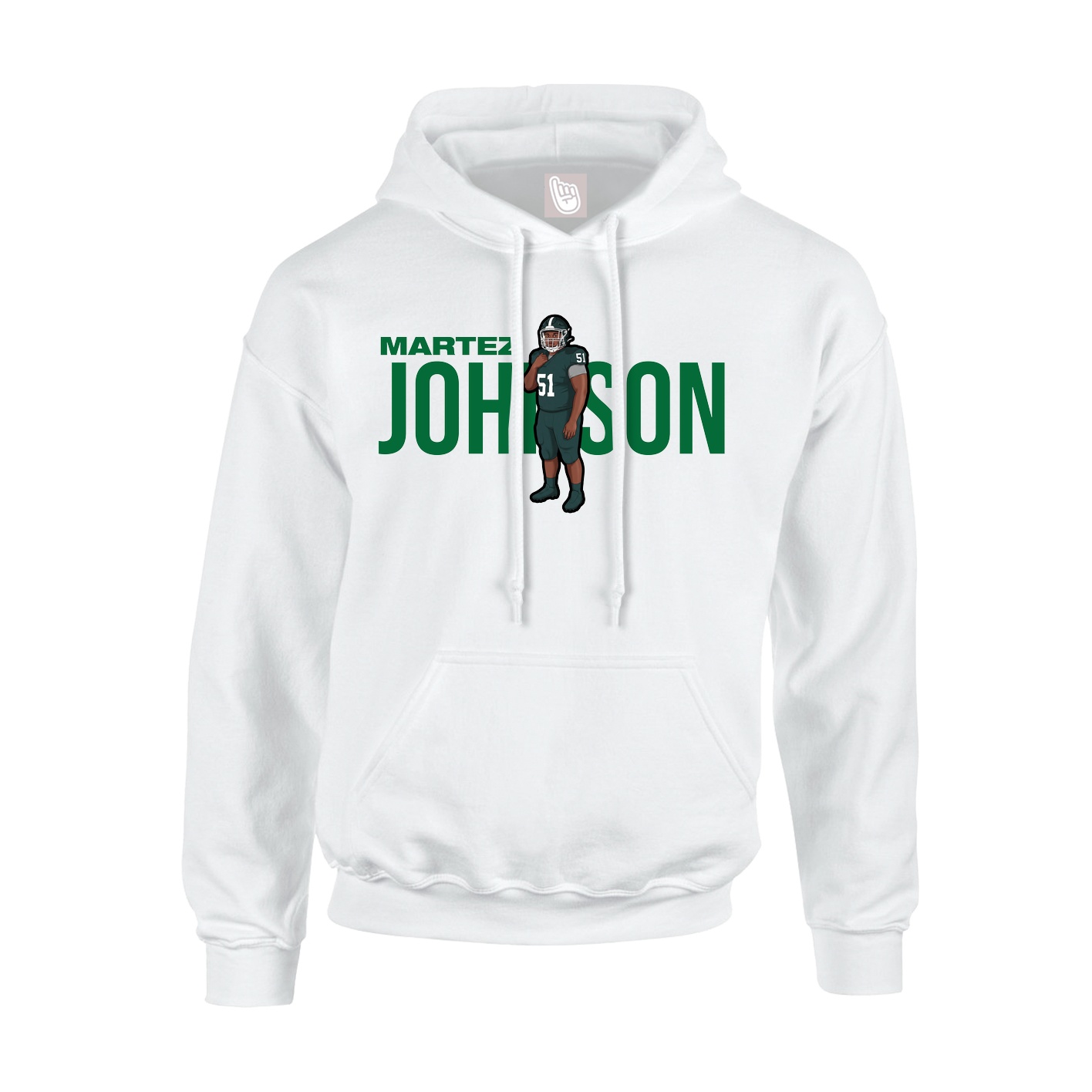 Hoodie — Player Name in White