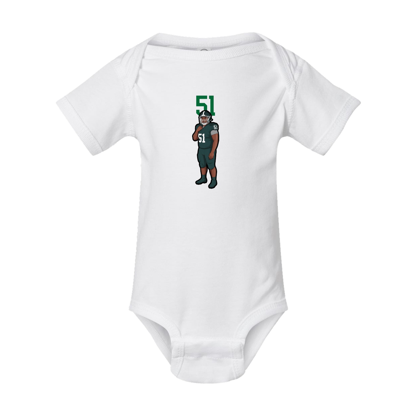 Baby Onesie — Number Top in White