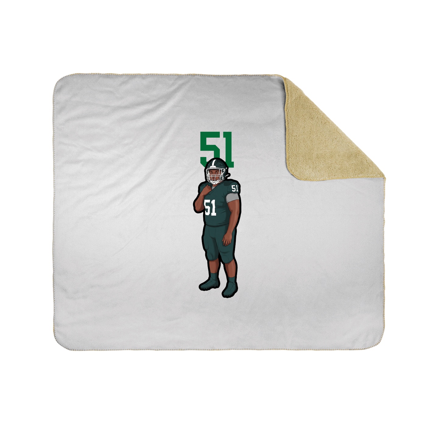 Throw Blanket — Number Top in White