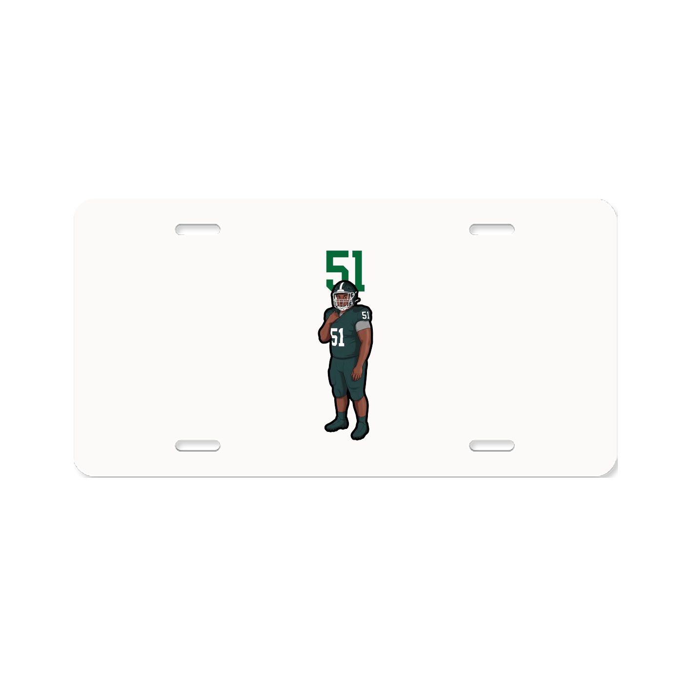 License Plate — Number Top in Classic