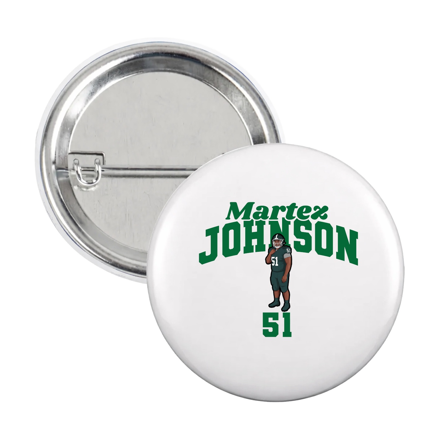 Game Day Button — Signature Arch in White