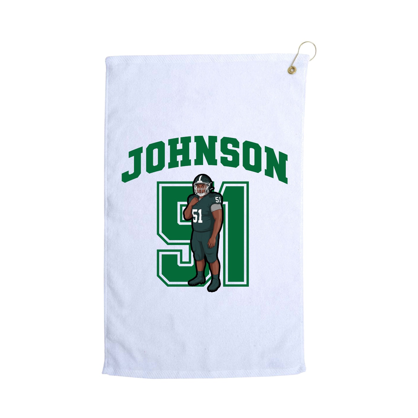 Golf Towel — Number in White