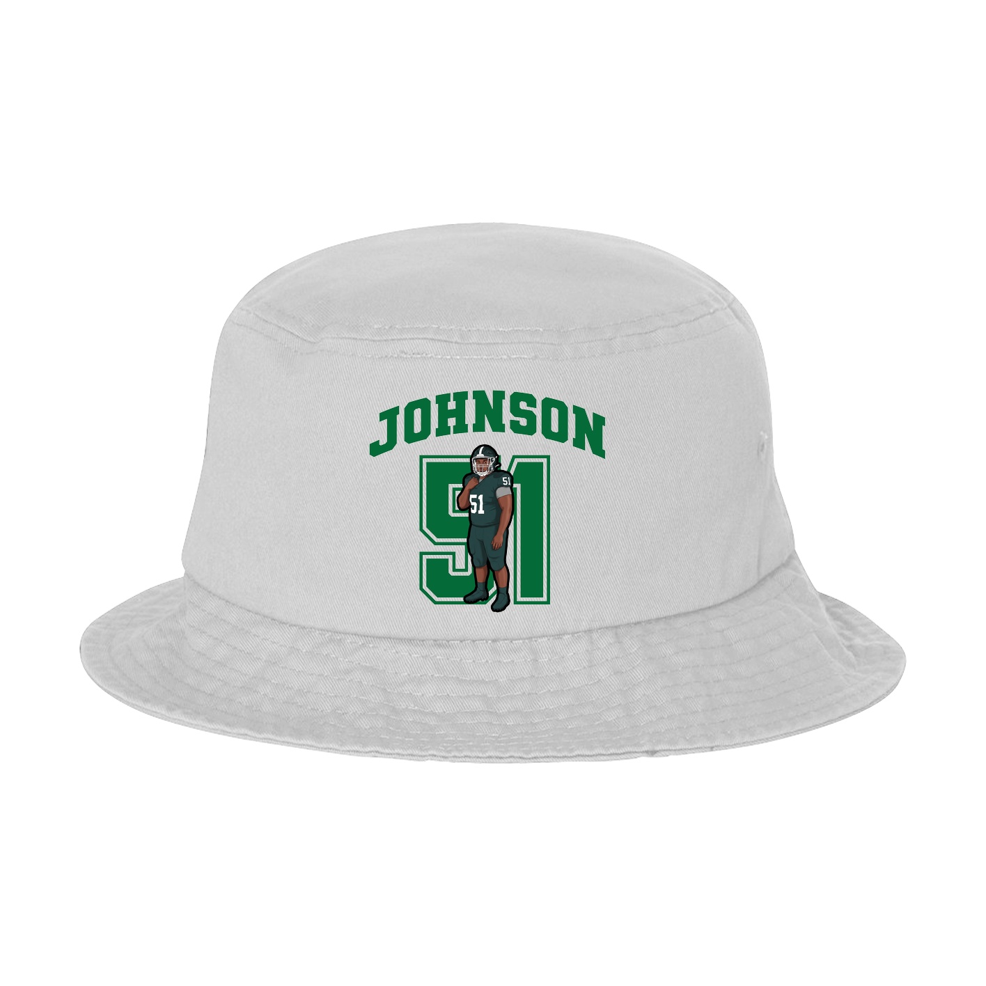 Bucket Cap — Number in White