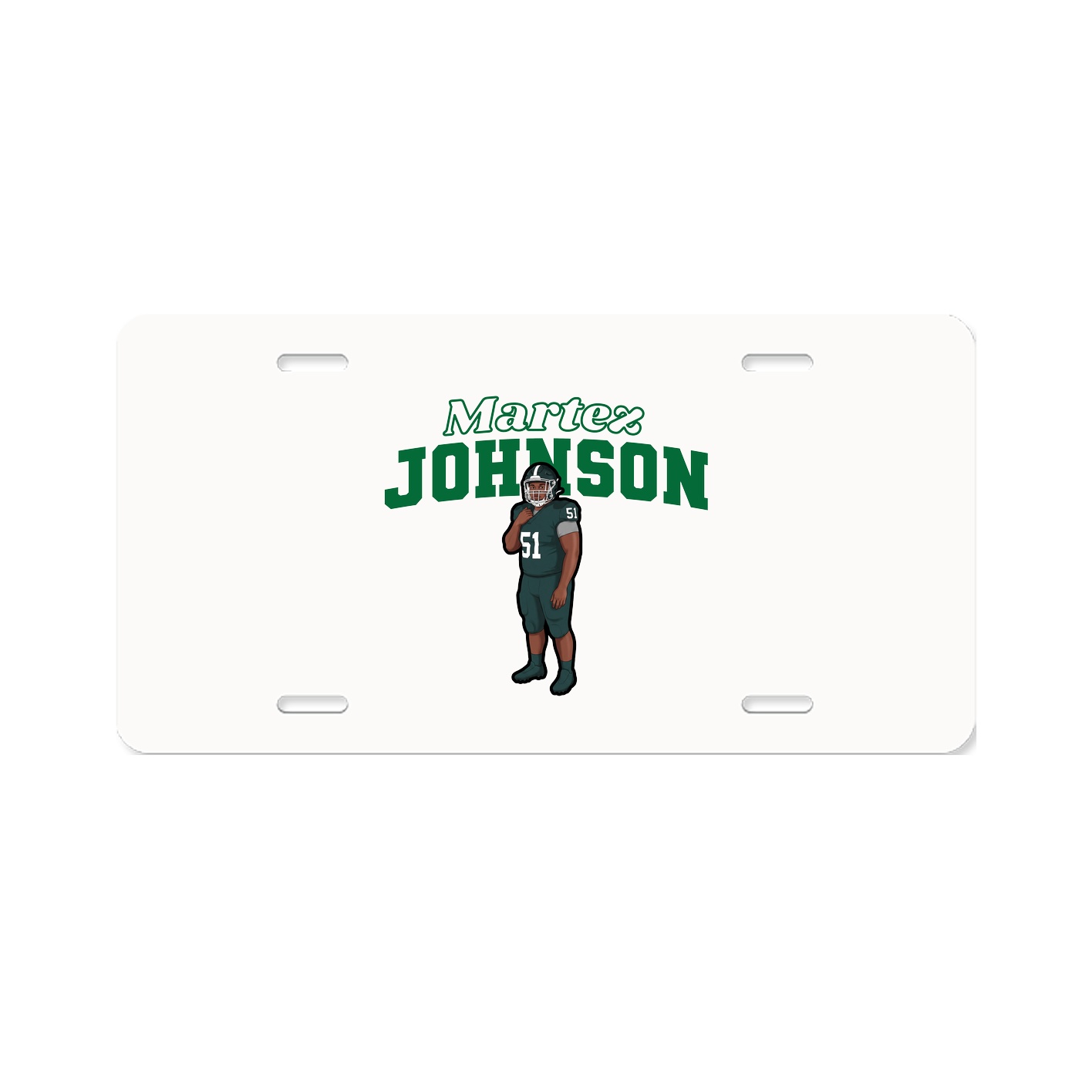 License Plate — Name Arch in Classic