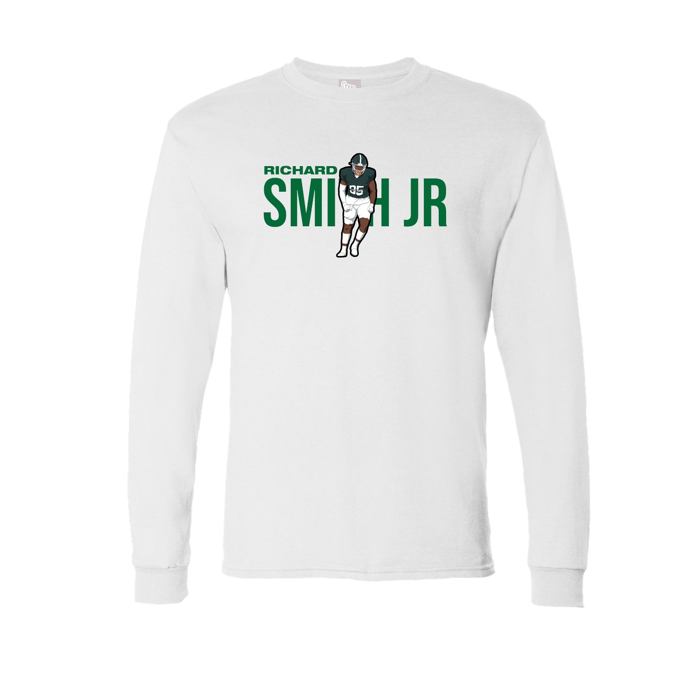 Long Sleeve Tee — Player Name in White