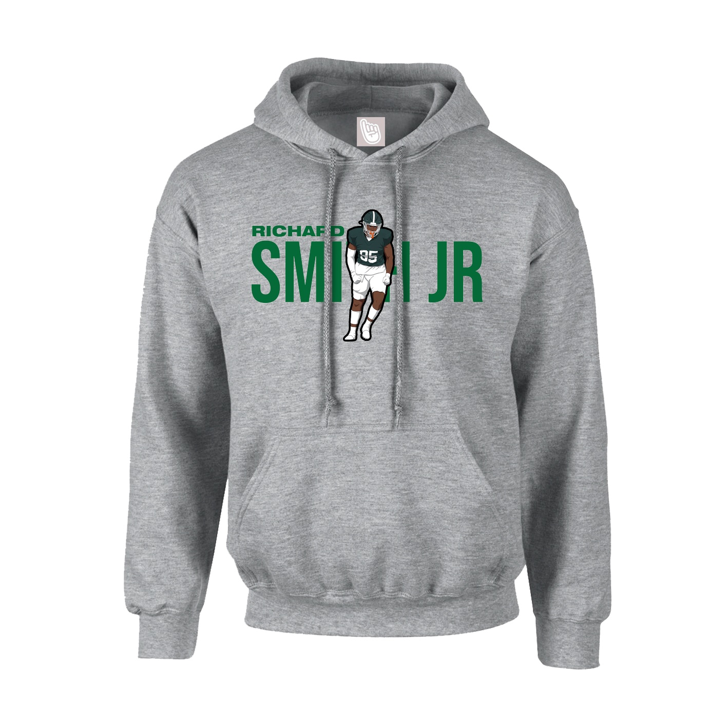 Hoodie — Player Name in Grey