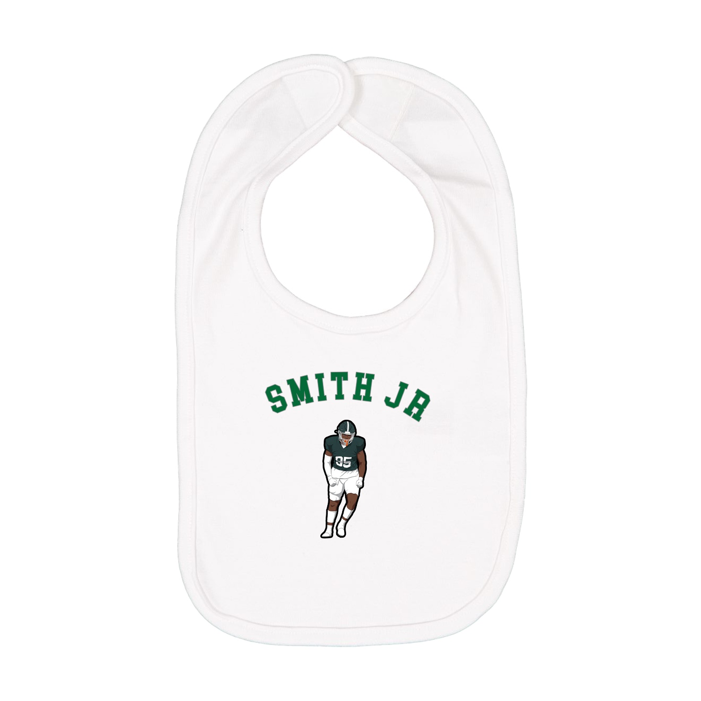 Infant Bib — Shirsey Arch in White