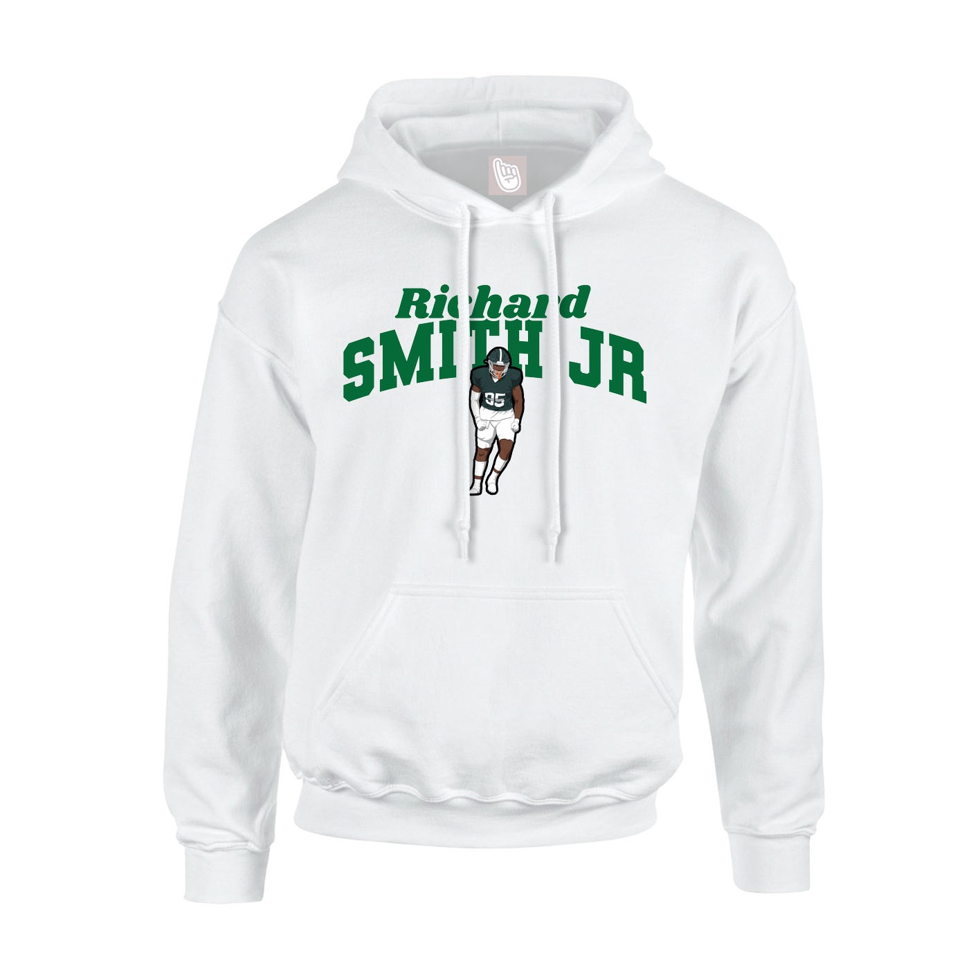 Hoodie — Signature Arch in White