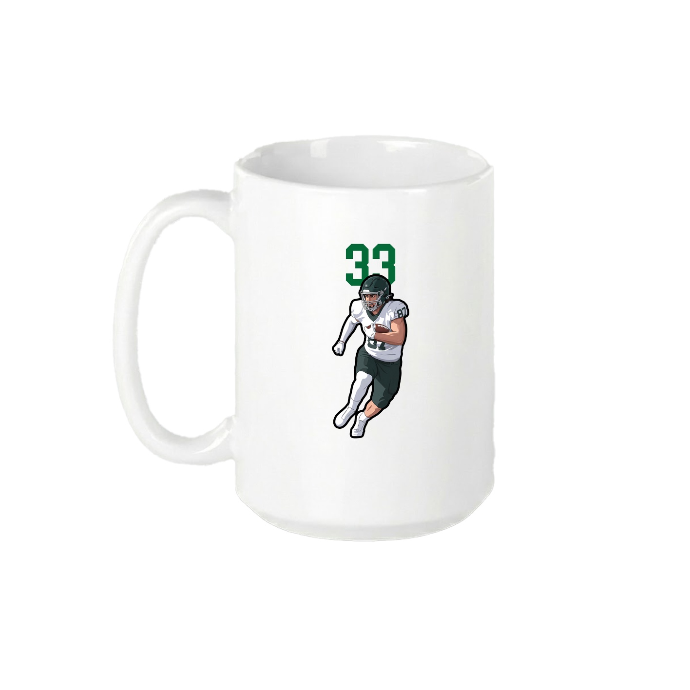 15oz Coffee Mug — Number Top in White