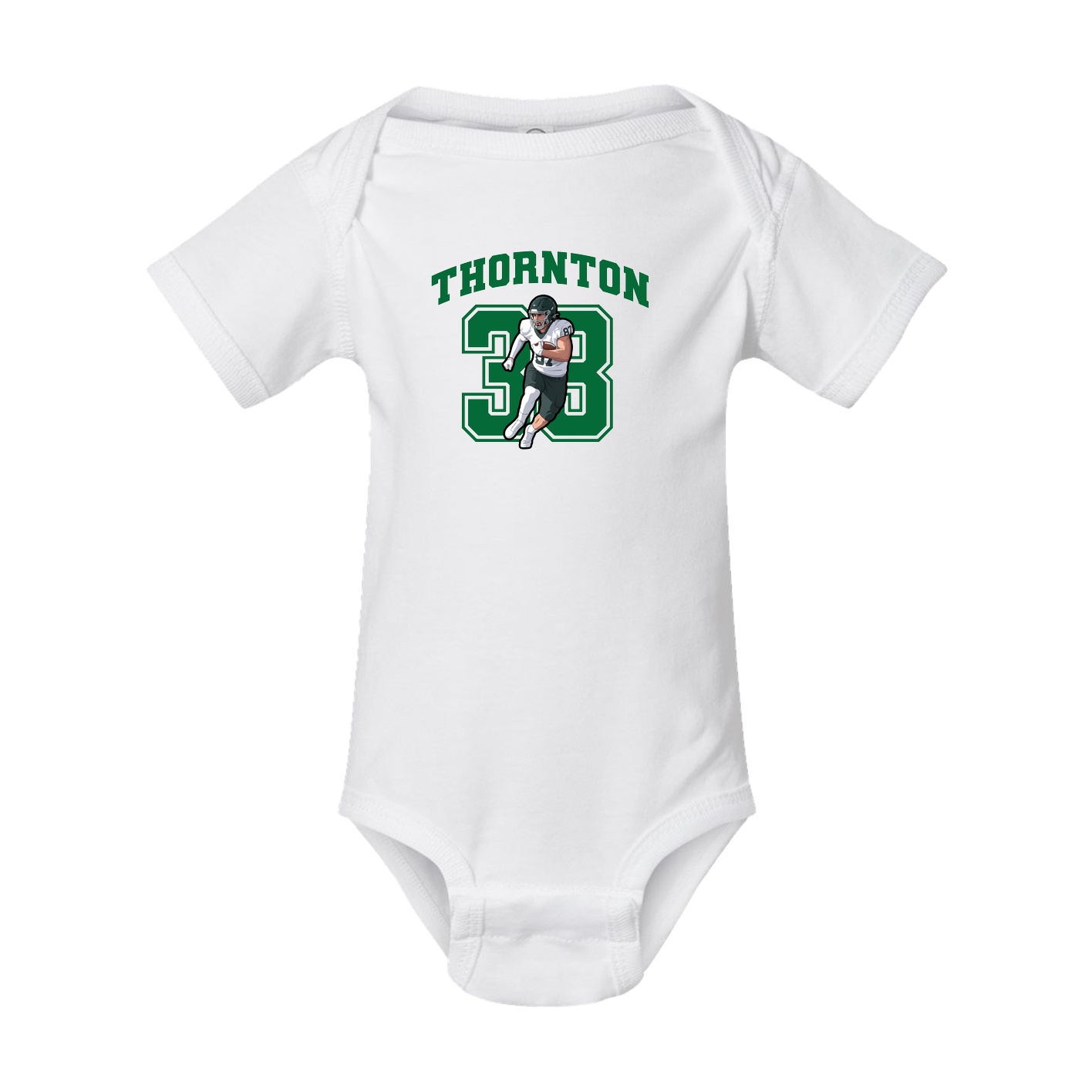 Baby Onesie — Number in White